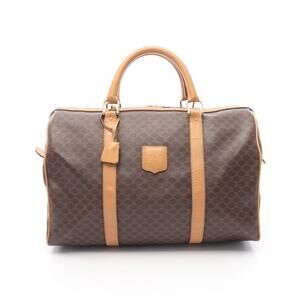 Celine Macadam Boston Bag canvas leather brown